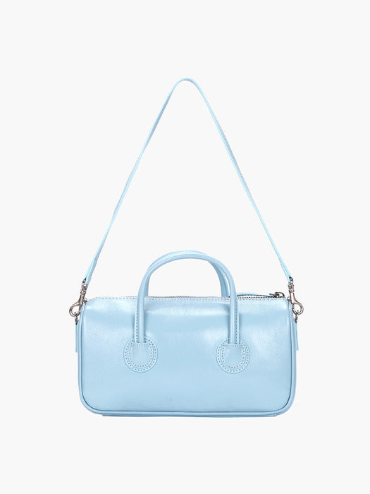 ZIPPER SMALL_dream blue glossy plain