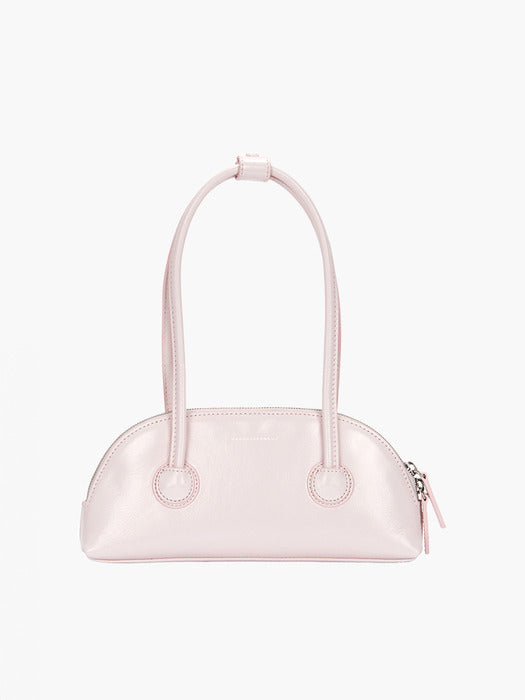 BESSETTE SHOULDER_pale pink glossy plain
