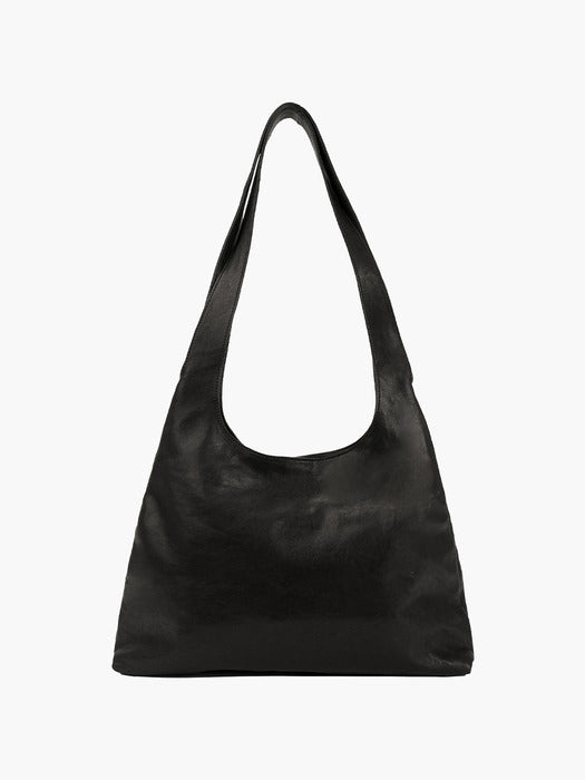 HALTER HOBO LARGE_black washed nappa