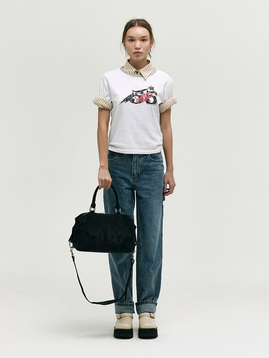 DUMPLING TOTE_black suede