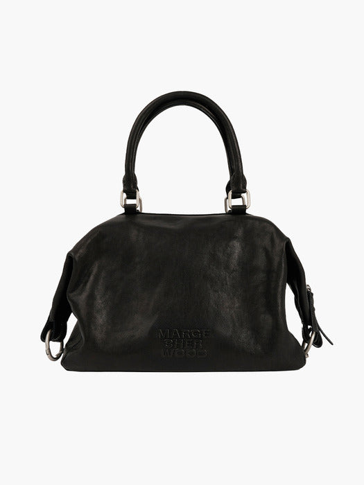 Margesherwood Dumpling Tote black washed nappa