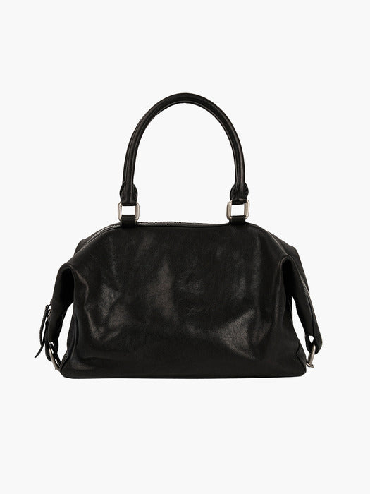 DUMPLING TOTE_black washed nappa