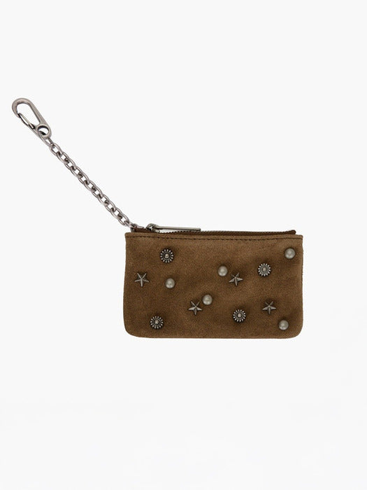 FULL STUD ZIPPER WALLET_6colors