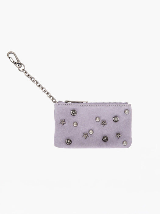 FULL STUD ZIPPER WALLET_6colors