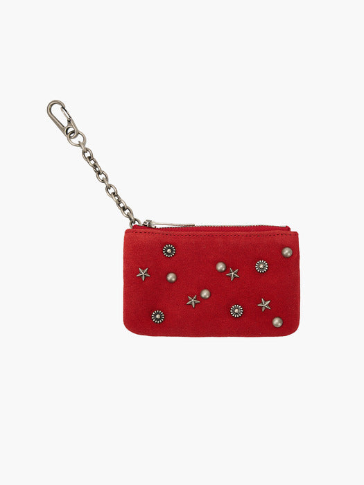 FULL STUD ZIPPER WALLET_4colors