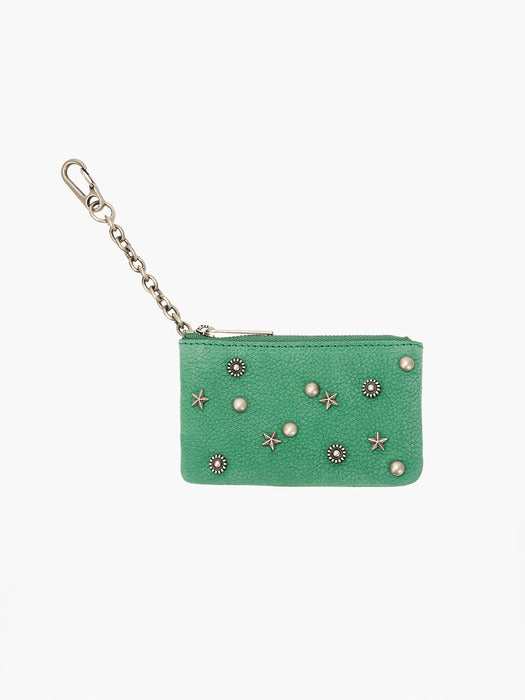 FULL STUD ZIPPER WALLET_6colors