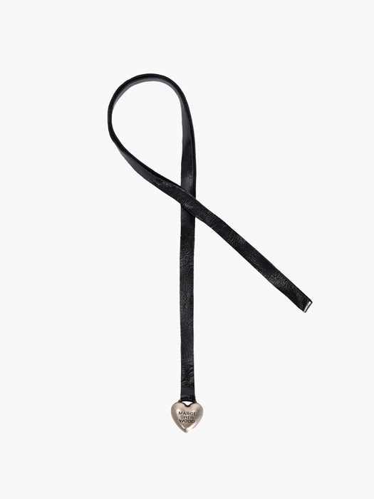 Margesherwood Heart Charm black soft crinkle