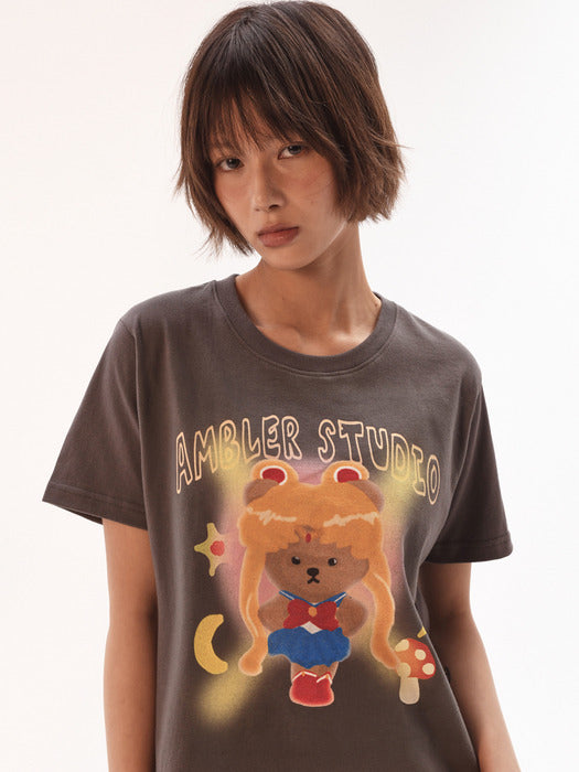 [ambler] Sailor Bear T-Shirts AS1208 (Dark-Gray)