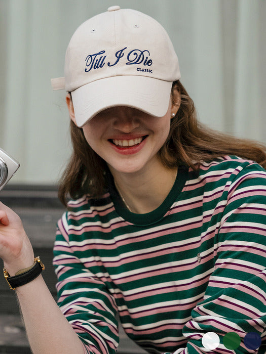 [TILLIDIE] Casual simple logo cotton baseball cap_[3color]