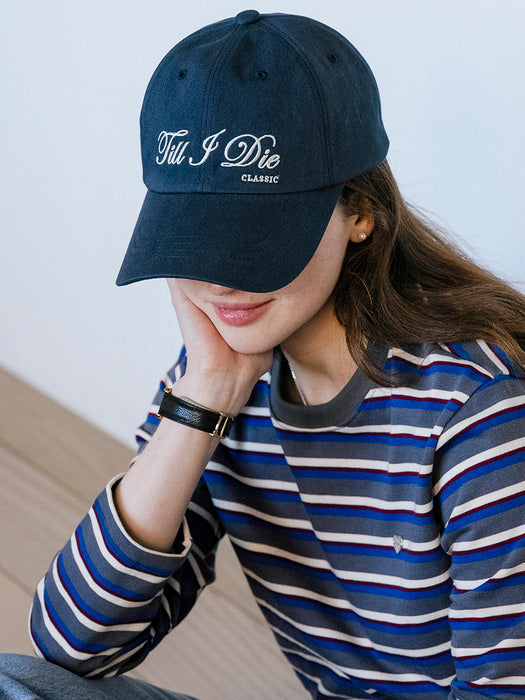 [TILLIDIE] Casual simple logo cotton baseball cap_[3color]
