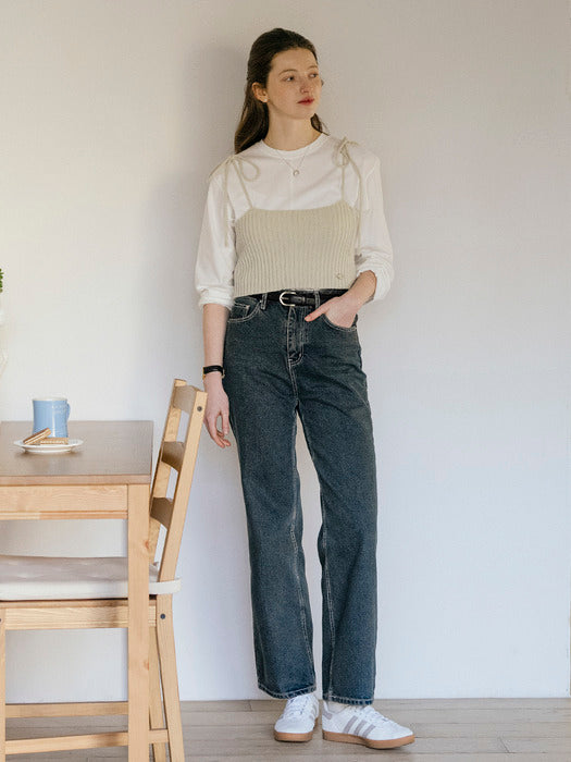 [TILLIDIE] Deep washing special denim pants_Blue