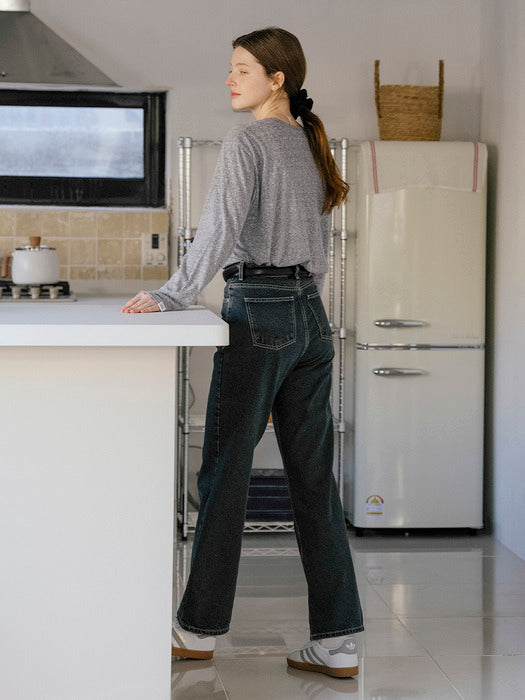 [TILLIDIE] Deep washing special denim pants_Blue