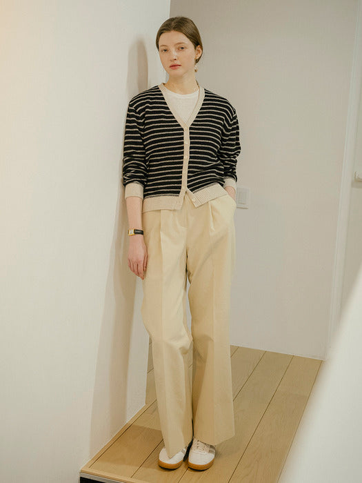 [TILLIDIE] Relax cotton twill pants_Light Beige