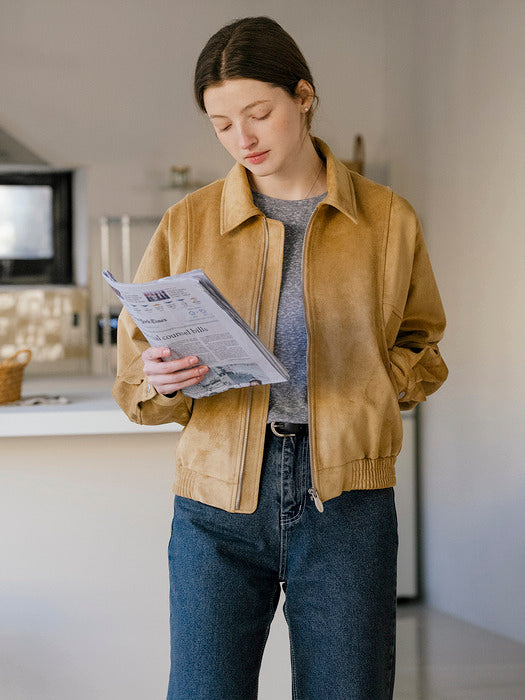 [TILLIDIE] Label point soft slub basic t-Shirt_Melange