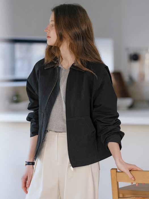 [TILLIDIE] Natural fit slit detail t-shirt_Melange