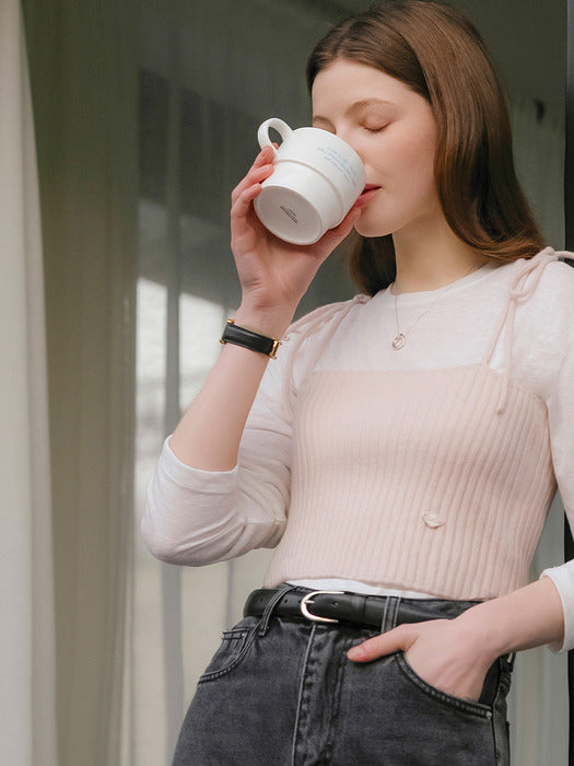 [TILLIDIE] Super fine ramswool bustier_Pink