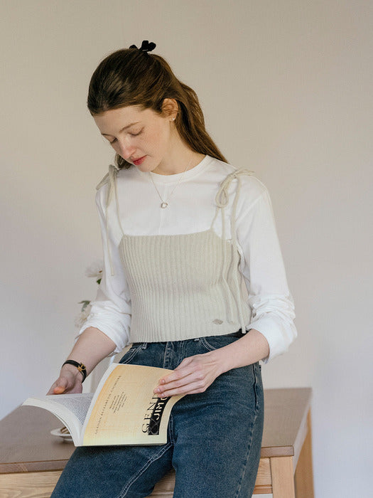 [TILLIDIE] Super fine ramswool bustier_Mint