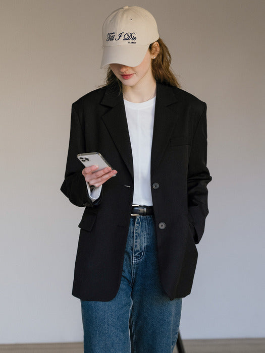 [TILLIDIE] Back lip pocket detail jacket_Black