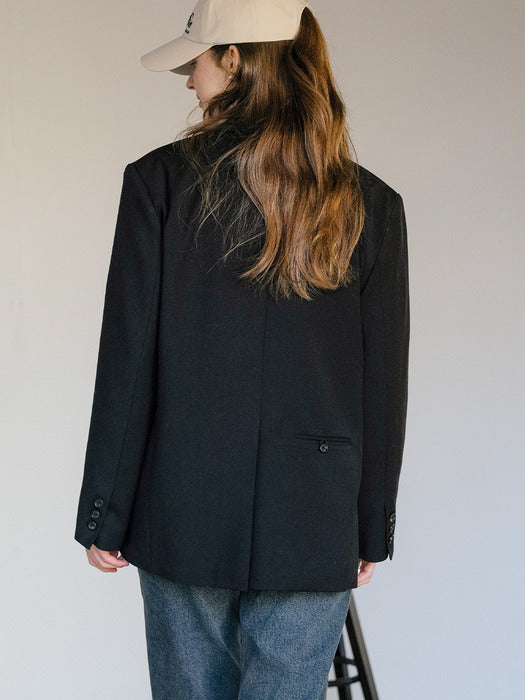 [TILLIDIE] Back lip pocket detail jacket_Black