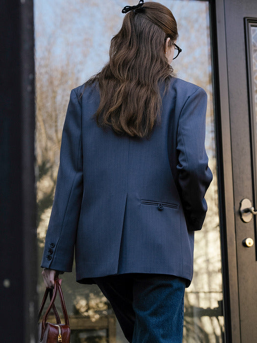 [TILLIDIE] Back lip pocket detail jacket_Charcoal