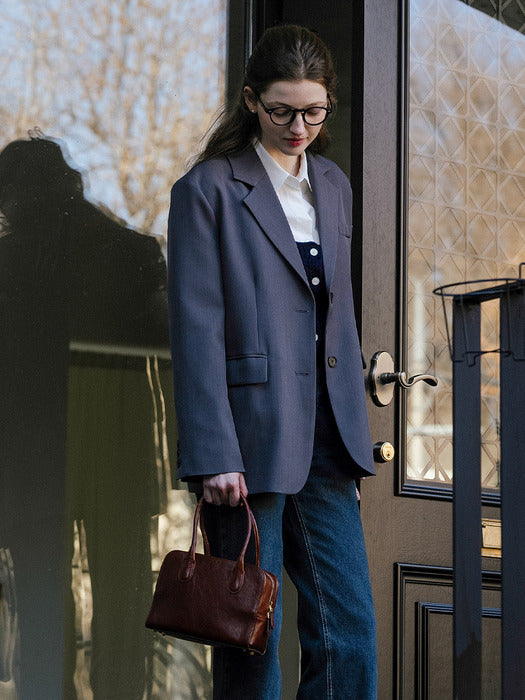 [TILLIDIE] Back lip pocket detail jacket_Charcoal