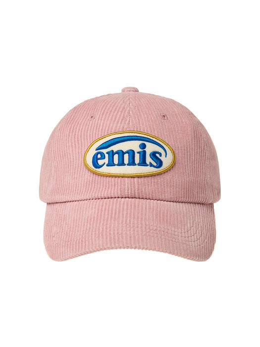 Emis Corduroy Wappen Ball Cap (Renewal)-Pink