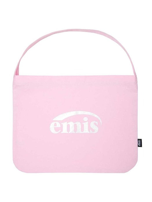 [emis] SILVER LOGO ECO BAG-PINK