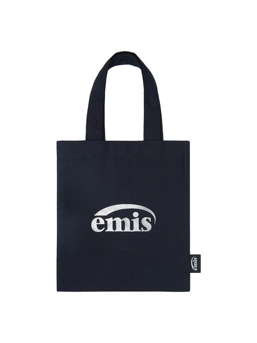 [emis] SILVER LOGO MINI ECO BAG-NAVY