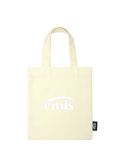 [emis] SILVER LOGO MINI ECO BAG-CREAM