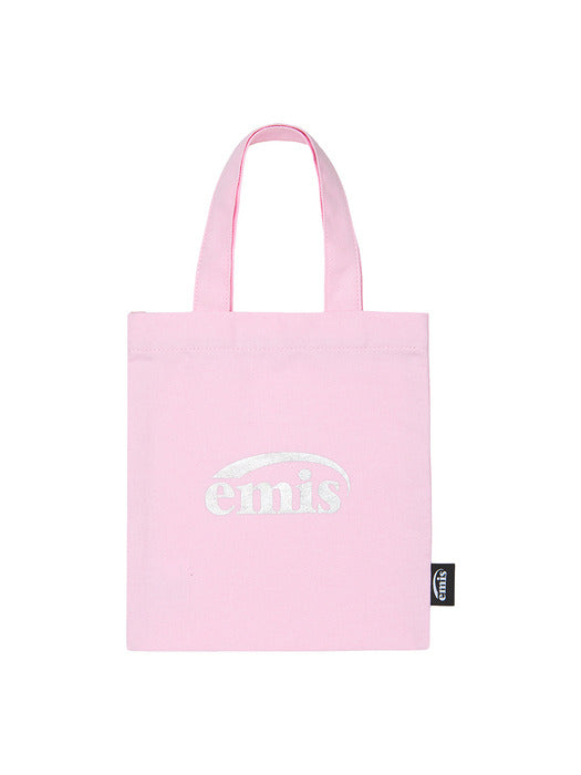 [emis] SILVER LOGO MINI ECO BAG-PINK