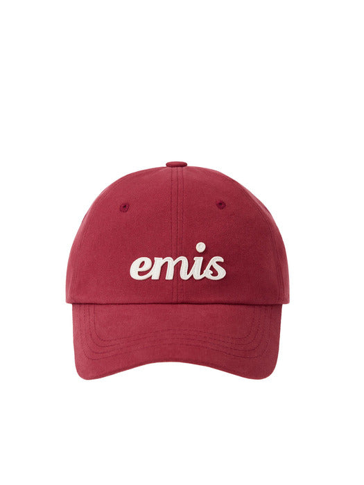 Emis Applique Ball Cap-Red
