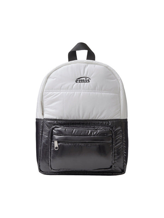 [emis] GLOSSY PADDED MINI BACKPACK-WHITE
