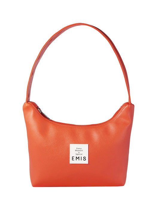 [emis] LEATHER HOBO BAG-ORANGE