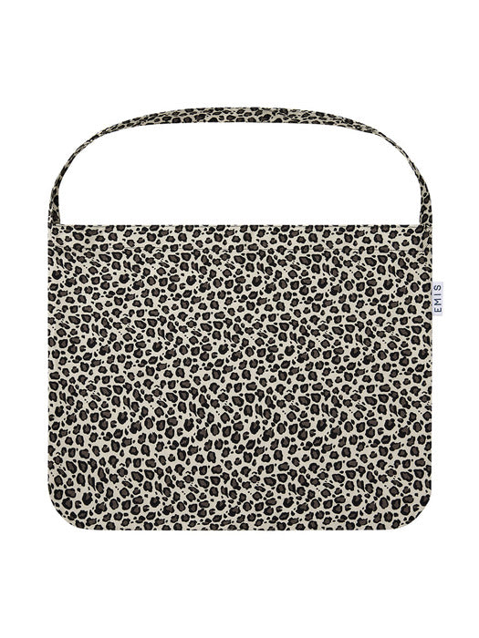 [emis] LEOPARD CORDUROY ECO BAG-WHITE