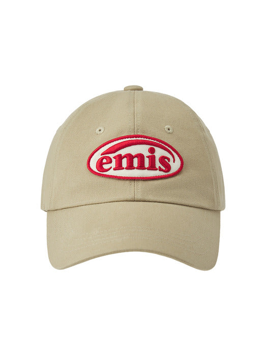 [emis] FOOT PRINT WAPPEN BALL CAP-BEIGE