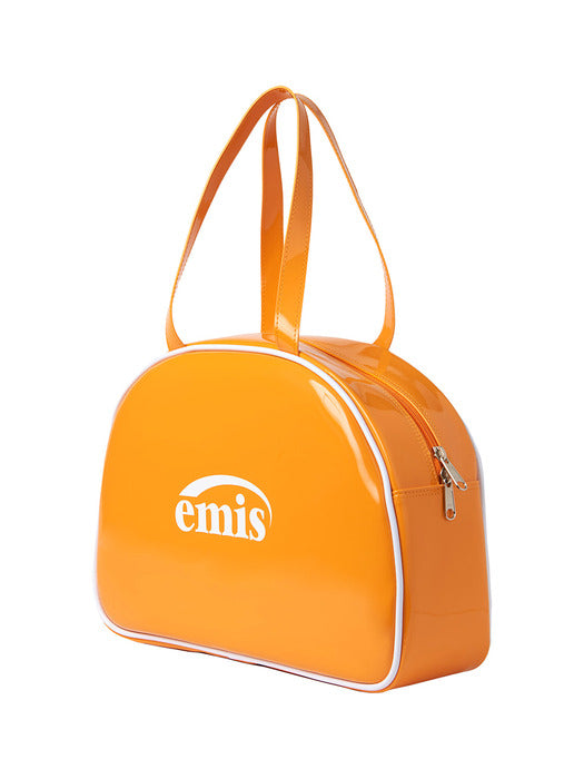 [emis] ENAMEL ROUND HALF BAG-ORANGE