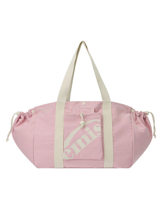 [emis] PACKABLE COTTON TOTE BAG-PINK