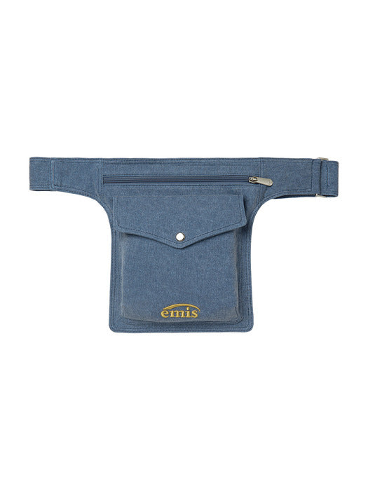 [emis] PIGMENT BELT BAG-NAVY