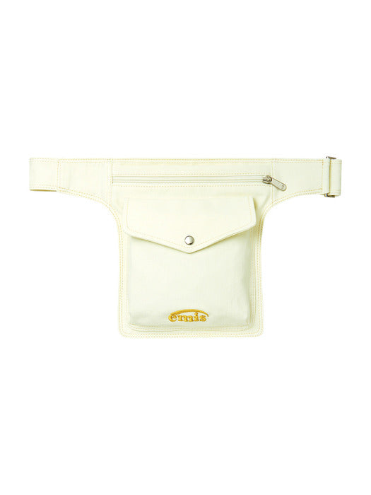 [emis] PIGMENT BELT BAG-CREAM