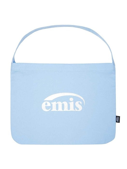 [emis] SILVER LOGO ECO BAG-SKY BLUE