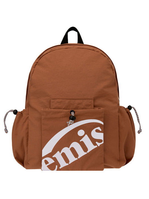Emis Packable Nylon Backpack-Orange