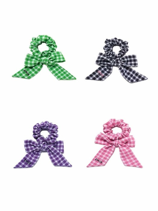 [emis] RIBBON CHECK SCRUNCHY