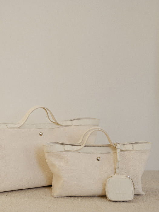 Kindersalmon Posell Canvas Tote Bag Raw-White (S)