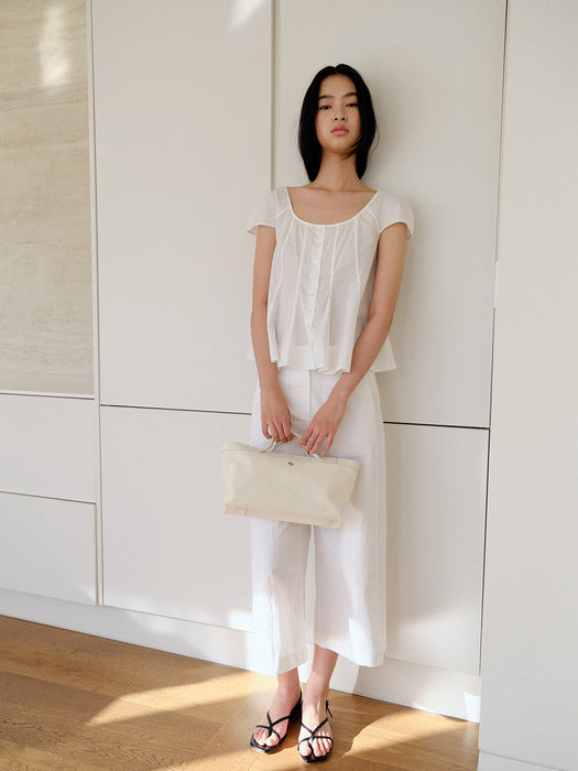 Kindersalmon Posell Canvas Tote Bag Raw-White (S)