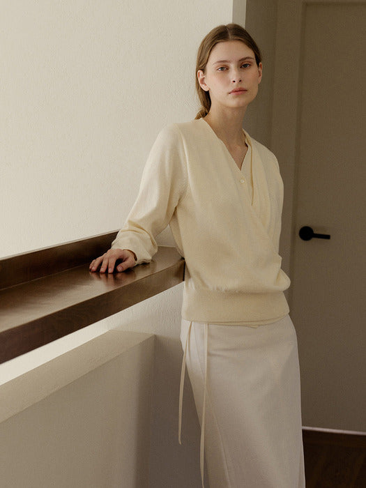 Kindersalmon Gudrun Draped Knit Cream