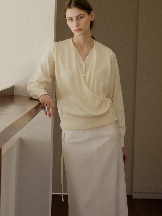 Kindersalmon Gudrun Draped Knit Cream