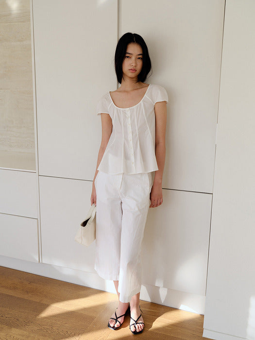 Kindersalmon James Cotton Blouse White-Sail