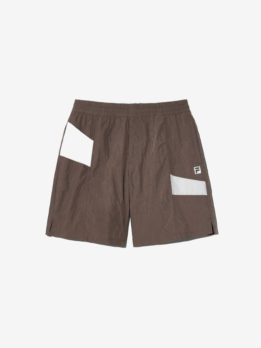 Flag Woven Shorts_FS2TRH2131X_BRN