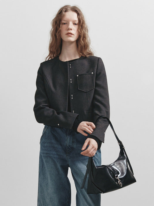 [raive] Hailey Small Shoulder in Black UA5SB075-10