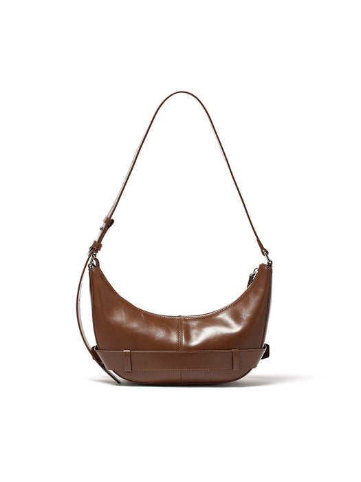 BELTED SHOULDER BAG IN BROWN